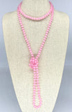 Pink Light-Sparkle Beaded Necklace