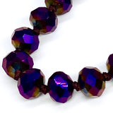 Purple Dark-Iridescent Beaded Necklace