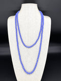 Blue Periwinkle-Sparkle Beaded Necklace