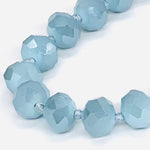 Blue Gray Light-Iridescent Beaded Necklace