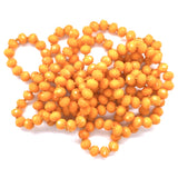 Orange Light-Sparkle Beaded Necklace