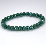 Green-Iridescent Beaded Bracelet