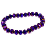 Purple Dark-Iridescent Beaded Bracelet