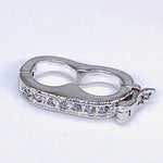 Small Silver Diamond Clasp