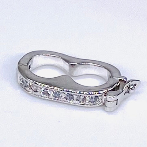 Small Silver Diamond Clasp