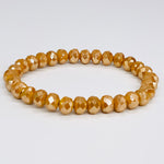 Yellow Mustard-Iridescent Beaded Bracelet