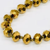 Gold-Metallic Beaded Necklace