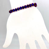 Purple Dark-Iridescent Beaded Bracelet