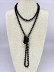 Black-Matte Beaded Necklace