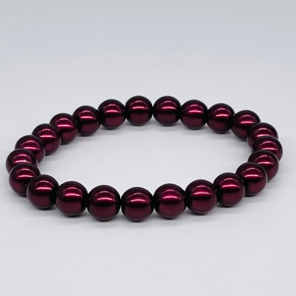 7in, 3pcs SATIN Autumn Dark Red maroon Seed Bead Glass Stretch Bracelet Set  6/0 | eBay