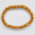 Yellow Mustard-Iridescent Beaded Bracelet