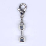 Dumbbell Vertical Clip-On Charm