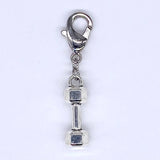 Dumbbell Vertical Clip-On Charm