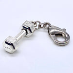 Dumbbell Vertical Clip-On Charm