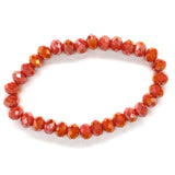 Orange Burnt-Iridescent Beaded Bracelet