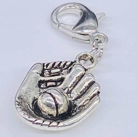 Baseball and Glove Clip-on Charm