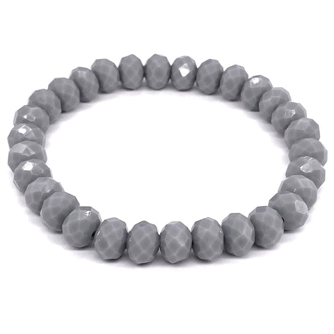 Gray Light-Sparkle Beaded Bracelet