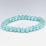 Turquoise Pale-Iridescent Beaded Bracelet