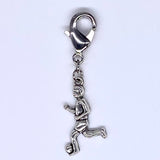 Soccer Player Kicking Ball Clip-On Charm