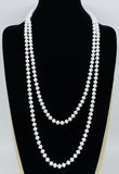 White-Sparkle Beaded Necklace