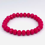 Pink Fuchsia-Shine Beaded Bracelet