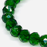 Green Dark-Transparent Sparkle Beaded Bracelet