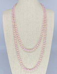 Pink Pale-Iridescent Beaded Necklace