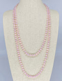 Pink Pale-Iridescent Beaded Necklace