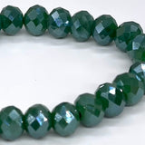 Green-Iridescent Beaded Bracelet