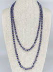 Purple-Metallic Beaded Necklace