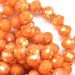 Orange-Iridescent Beaded Necklace