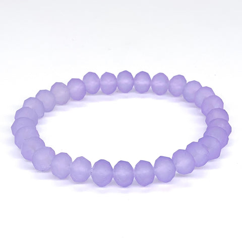 Purple Lavender-Matte Beaded Bracelet