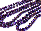 Purple Dark-Iridescent Beaded Necklace