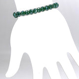 Green-Iridescent Beaded Bracelet