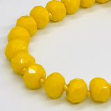 Yellow-Sparkle Beaded Necklace