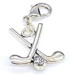 Golf Clubs and Ball Clip-On Charm