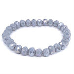 Gray Light-Iridescent Beaded Bracelet