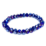 Blue Royal-Iridescent Beaded Bracelet