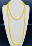 Yellow-Iridescent Beaded Necklace