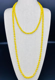 Yellow-Iridescent Beaded Necklace