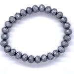 Silver-Matte Beaded Bracelet