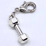 Dumbbell Vertical Clip-On Charm