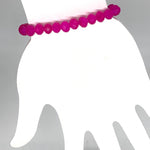 Pink Fuchsia-Sparkle Beaded Bracelet