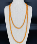 Orange Light-Sparkle Beaded Necklace