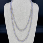 Gray Pale-Iridescent Beaded Necklace