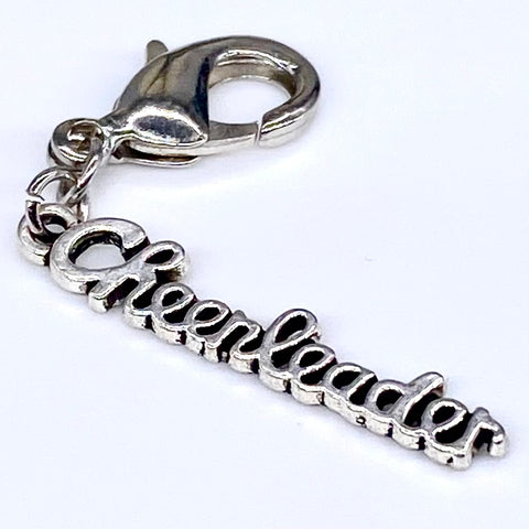 Cheerleader Cursive Clip-On Charm