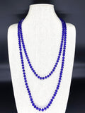 Blue Royal-Transparent Sparkle Beaded Necklace