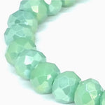 Green Mint-Iridescent Beaded Bracelet