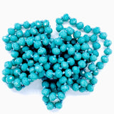 Turquoise Dark-Sparkle Beaded Necklace