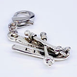 Snow Skis and Poles Clip-On Charm